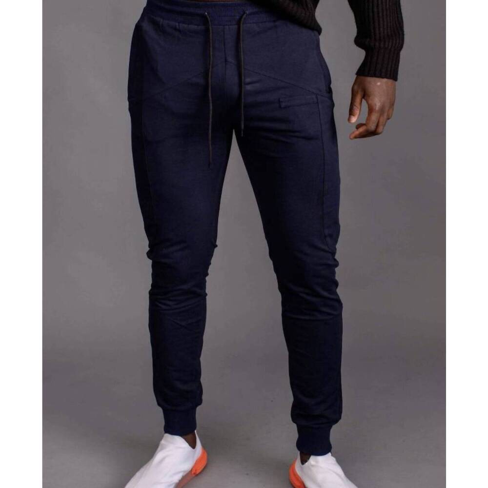 NEW THE ATHLETIC SIDE OF US geo cut sweatpants in navy blue